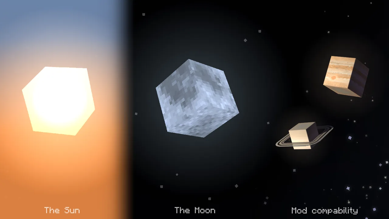 Cubic Sun & Moon для Minecraft 1.16.5