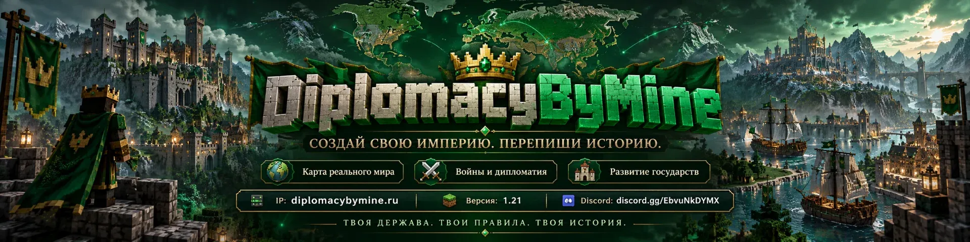 DiplomacyByMine — сервер Minecraft